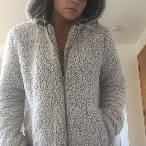 Fuzzy Teddy Zip Up